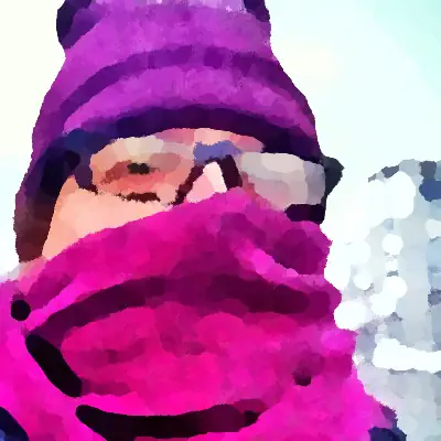 Meu rosto em estilo aquarela.